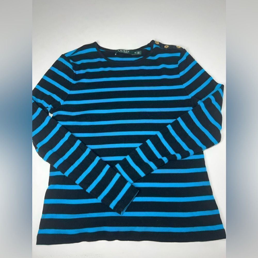 Lauren by Ralph Lauren Women Black Long Sleeve T-Shirt Size SP